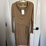 Ted Baker Beige Neyda Jersey Drape Dress US Size 4 *READ notes below Photo 7