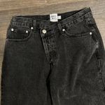 Princess Polly Asymmetric Crossover Waist Straight Leg Black Jeans 4 Photo 3