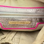 Elliott Lucca Gold Metallic Basket Weave Woven Leather Crossbody‎ Bag Purse Photo 6