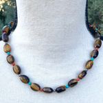 Carolyn Pollack Southwestern Silver Pendant Inlay Tigers Eye Turquoise Necklace Photo 5