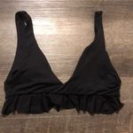 Isabella Rose Tie front ruffle bikini top black Size M Photo 3