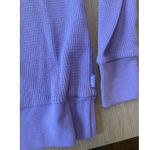 Aritzia TNA Alder Thermal Top Women XS Purple Waffle Knit Crewneck Pullover 1986 Photo 4