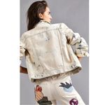 Free People Denim Jean Jacket Jones Tie Dye Bleached Western Size Small NWT NEW Photo 3