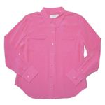 Equipment NWT Slim Signature in Azalea Pink Silk Button Down Shirt XL $250 Photo 2