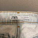 ZARA  High Waisted Tie Dye Distressed Jean Shorts Size 4 Photo 6