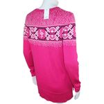 Crown & Ivy  Pink Flamingo Intarsia Sweater Long Sleeve Round Neckline Small NWT Photo 5