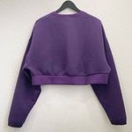 Nike Sportswear City Ready Fleece Crewneck Crop Sweatshirt Purple Size M Photo 5