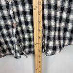 TALULAH  Shirt Women's Small Black White Gingham Button Front‎ Tunic Gauzy Casual Photo 8