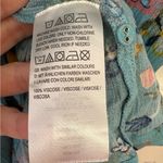 Canyon Retreat Turquoise Floral Midi Dress Boho Split Neck Flutter Sleeve XXS Blue Photo 6