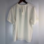 Casual Corner 12 Vintage Cutwork Trim Short Sleeve Blouse in Ivory Photo 1