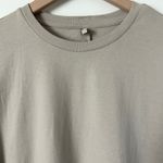 SKIMS Relaxed Long Sleeve T-Shirt in Taupe Cotton Blend Size XL Photo 2