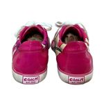 Coach  Barrett Q675 Poppy Pink Petal Leather Sneakers 7B Floral Y2K‎ Quiet Luxury Photo 7