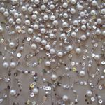 Mac Duggal  14523 Beige Beaded Mesh Cape Gown Photo 7