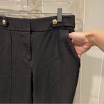 Elie Tahari Cute cotton canvas gold chunky button ankle pants stretch crops Photo 9