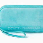 Dolce & Gabbana  Lt. Blue Velvet Clutch Wristlet Sunglasses Pouch Authentic Photo 0