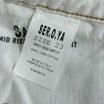 NWT SER.O.YA Sammy Mid Rise Jean Short Size 23 Cut Off White Denim Photo 10