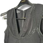 Bebe  black bodycon bandage mini dress w mesh detail and metallic studs a29 Photo 11