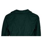 ZARA  Ruched Cropped Tie Front Long Sleeve Collared Semi Sheer Top Blouse S Green Photo 5