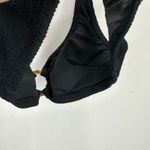 J.Crew Claudia O Ring Scrunchie Bikini Top Padded Stretch Black CI242 Small NWT Photo 9