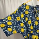 Eloquii Size 24 Floral Flowy Dolman Sleeve Keyhole Slouchy Romper Boho Retro Photo 2