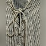 Free People FP One Hayden Thermal Waffle Knit Puff Sleeve Lace-Up Photo 3