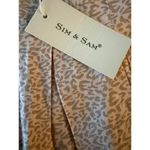 NEW Sim & Sam Mini Skirt Size XS Extra Small Pink Gray Leopard Pleated Flare Photo 3