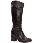 Patricia Nash Dark Brown Red Leather Loretta Tall Knee High Riding Heeled Boots Photo 2