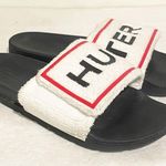 Hunter  Womens Size 9 Slide Sandals Original Terry Adjustable Logo Photo 4
