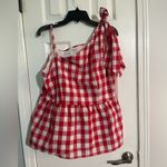Aura  red checkerboard bow shoulder size medium Photo 2