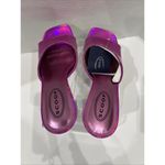 New! Pink Metallic 90s Vibe Heeled Mule Sandal Photo 6