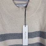 Harper  Women Cream and Gray Striped Crewneck Sweater Photo 1