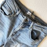 Risen Jeans Size 5 27 Blue Low Rise Raw Hem Ankle Straight Denim Pants Photo 2