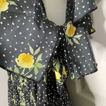 Hint of Blush Black Floral Short Sleeve Dress Large Photo 4