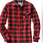 LENGENDARY WHITETAILS Trail Guide THICK Fleece Long Sleeve Button Up Shirt Red Size L Photo 0