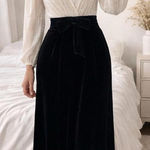 Shoshanna White Sequins and Black Velvet Midi Dress NWT Sz 8 Photo 0