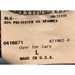 ABstudio Women's Blue Black Splashed Cap Sleeve Blouse Size‎ L Size L Photo 3