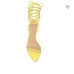FEMME LA Luce Minimal Heeled Sandal in Sol Yellow Size 5 Photo 3