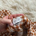 Saylor  Laken Gingham Jumpsuit In Apricot Photo 6