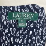 Ralph Lauren Lauren Ruched Dress Navy Printed Matte Jersey Knit Sz 6P Office Photo 6