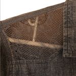 American Eagle Chambray lace Boho western denim button up shirt coastal cowgirl pearl buttons Photo 3