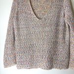 ZARA Knit Rainbow V neck oversized light weight sweater size small Photo 2