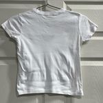 Brandy Melville  White Butterfly Crop Top Short Sleeve T-Shirt - One Size - VGUC Photo 1