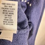 Croft & Barrow  Ramie Angora Snowman Embroidered Knit Cardigan Blue Sz Lg Holiday Photo 3