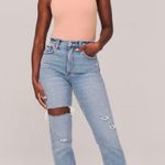 Abercrombie & Fitch Curve Love Ultra High Rise 90s Straight Jean Photo 0