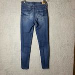 Aeropostale Jeans Womens 2 Blue High Waisted Stretch Denim Jegging Distressed Photo 1