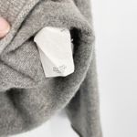 J.Crew 100% Cashmere Sweater Gray V Neck Rolled Hem Italian Yarn Large Soft Luxe Photo 4