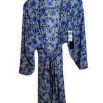 NWT Delta Burke Floral Lightweight Robe Blue Size 3X Photo 0