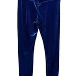 Athleta  Elation Velvet Cropped Leggings Women’s Size Medium Blue Scaro Yoga Photo 5