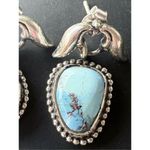 New Hespera 925 Sterling Silver & Kingman Turquoise Oval Dangle Drop Earrings Photo 4