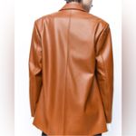 ZARA  faux leather oversized blazer Photo 3
